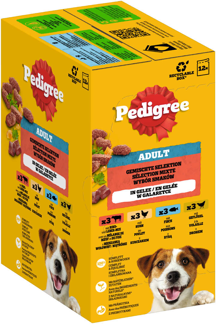 Pedigree Hunde-Nassfutter Adult Gemischte Selektion in Gelee